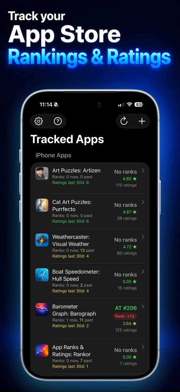 Rankor App Store screenshot